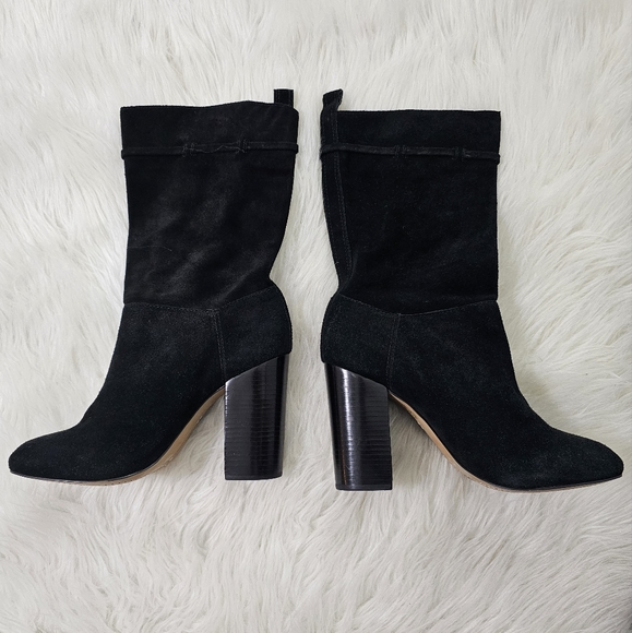 Vince Camuto Black Suede Tassel Boot Size 10 - Picture 2 of 7